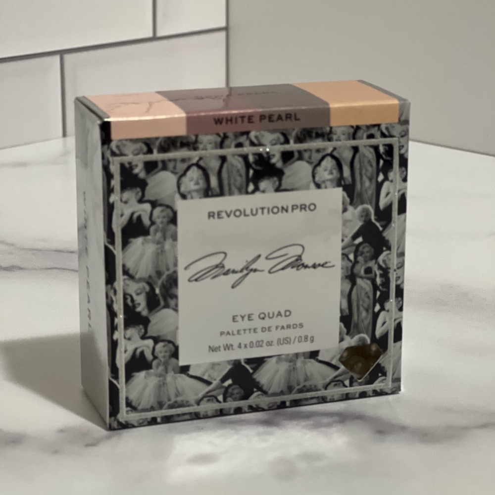 Makeup Revolution Pro X Marilyn Monroe Eye Quad Eyeshadow Palette - White Pearl
